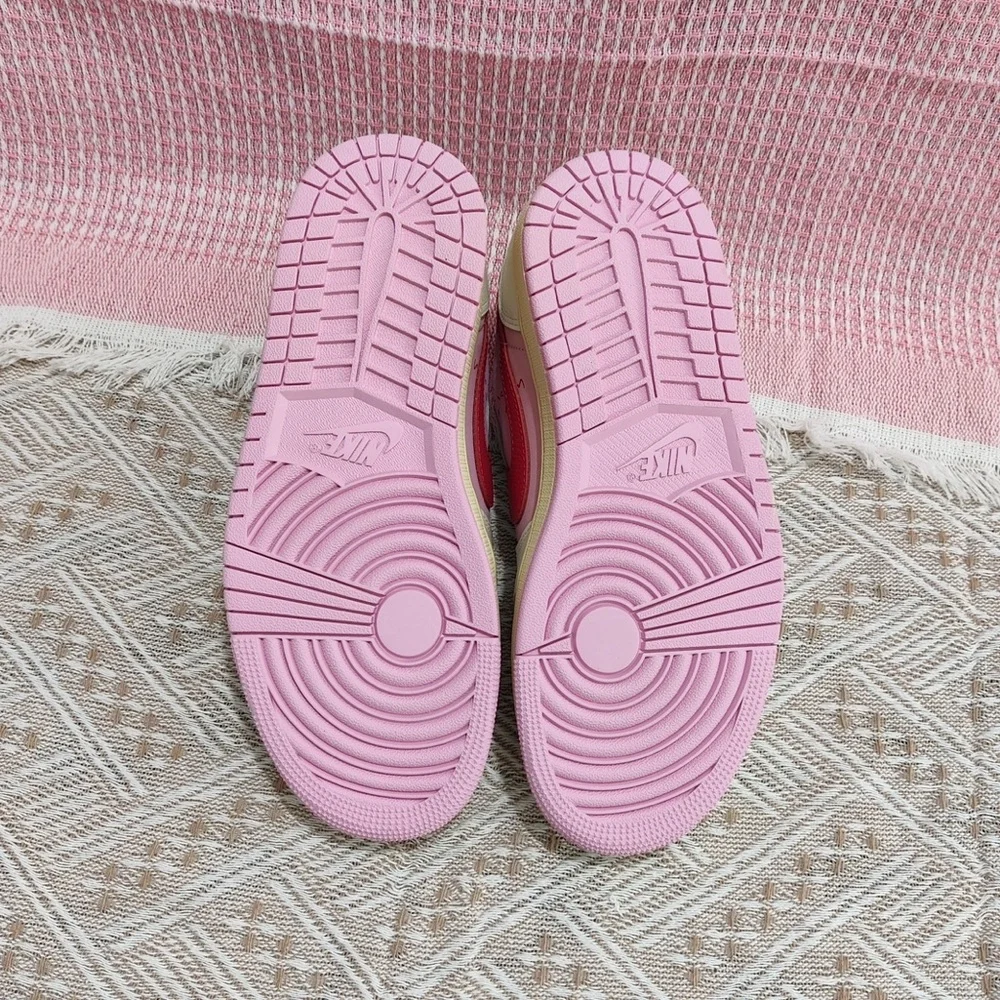Travis Scott Pink and White Women's Low-Top Sneakers - Picture 5 of 7